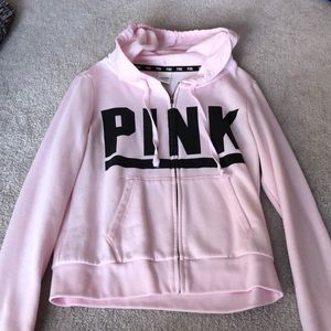 Pink zip up hoodie